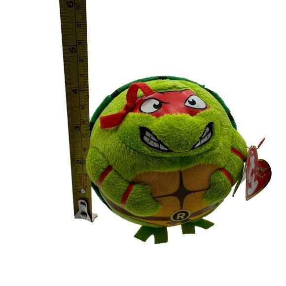 Teenage Mutant Ninja Turtles Ty Beanie Ballz Raphael Plush 2013 TMNT - Picture 5 of 5